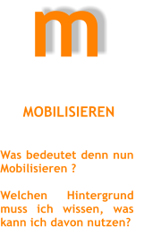 m   Was bedeutet denn nun Mobilisieren ?   Welchen Hintergrund muss ich wissen, was kann ich davon nutzen? MOBILISIEREN